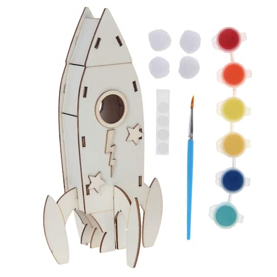 3D Rocket Wood Crafting Kit by Creatology&#x2122;